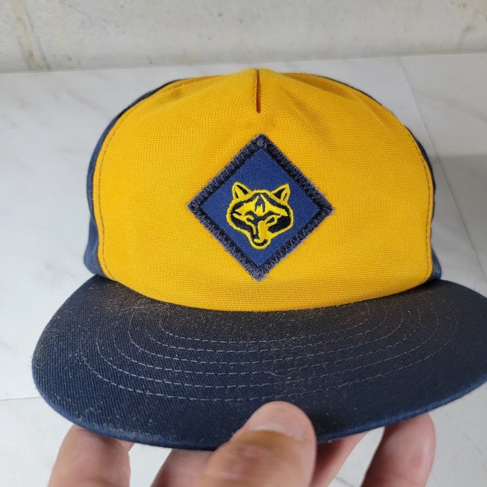 Vintage Cub Scouts‎ Boy Scouts of America Wolf Hat Cap Snapback Adjustable